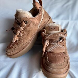 UGG Lowmel Chestnut Sneakers with Plaid Laces